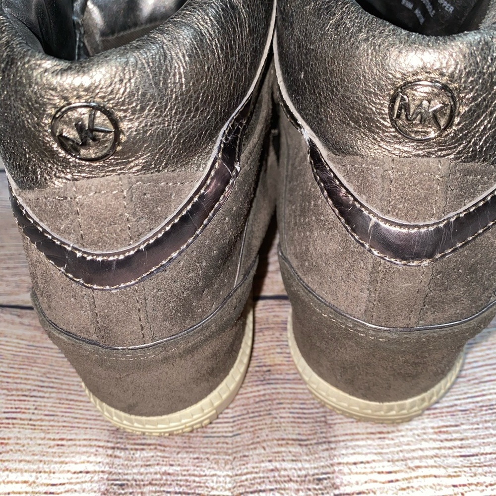 Michael Kors Suede and Metallic High Top Sneakers - Picture 7 of 8